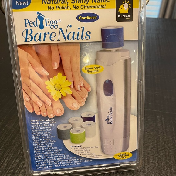 CORDLESS PED EGG BARE NAIL SHAPER POLISHING TOOL NWT - Picture 2 of 4